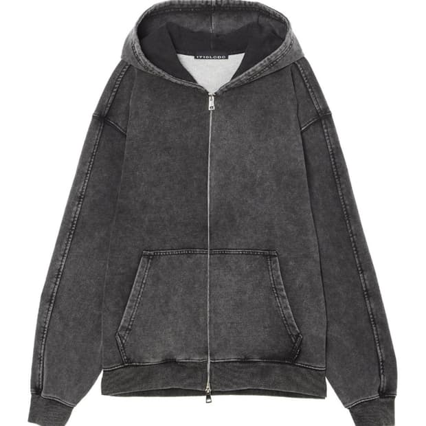 LCDC TM 워시드 집프론트 후드집업