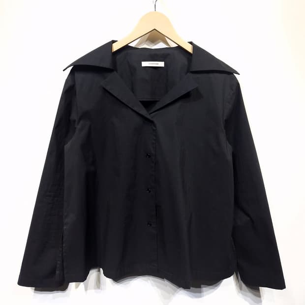 르17셉템버 오픈카라 셔츠 블랙[F]