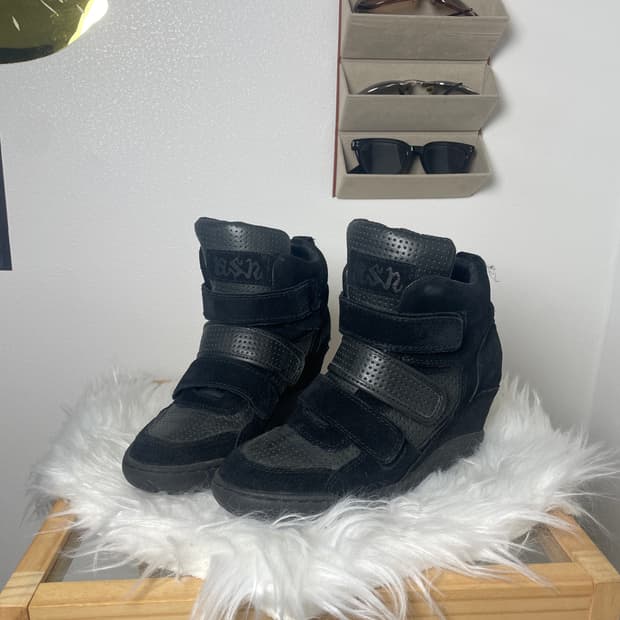 Ash 아쉬 벨크로 웨지힐 스니커즈