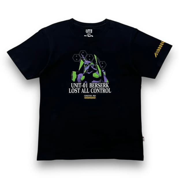 에반게리온 x UT 초호기 그래픽 다크 티셔츠