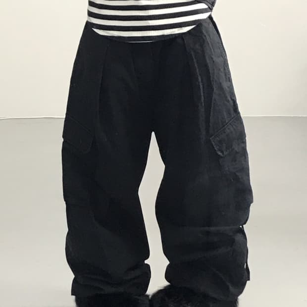 RAGEBLUE Black Cargo Jogger – M