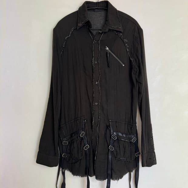 Kmrii distressed shirts jacket