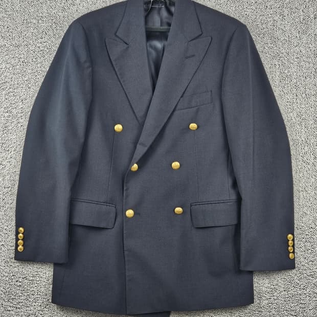 USA 폴로랄프로렌 더블 골드버튼 금장 블레이저 자켓(M추정)/11618