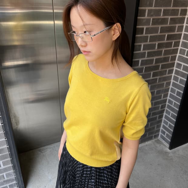 Burberry 버버리 로고 탑 옐로우