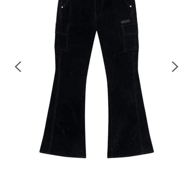 ASON ONYX VELVET BOOTCUT PANTS