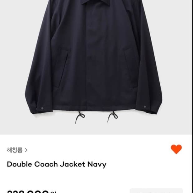 [3] 해칭룸 더블코치자켓 네이비