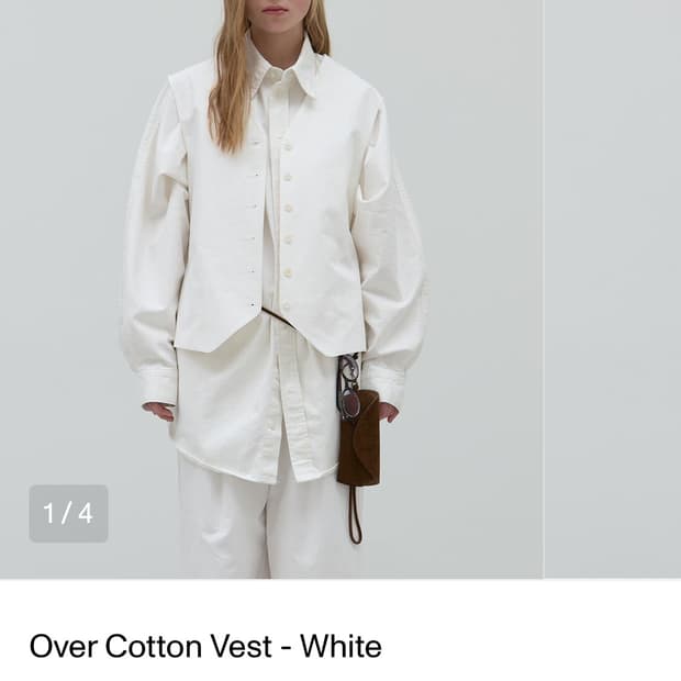 Repos over cotton vest white리포스 오버 코튼베스트