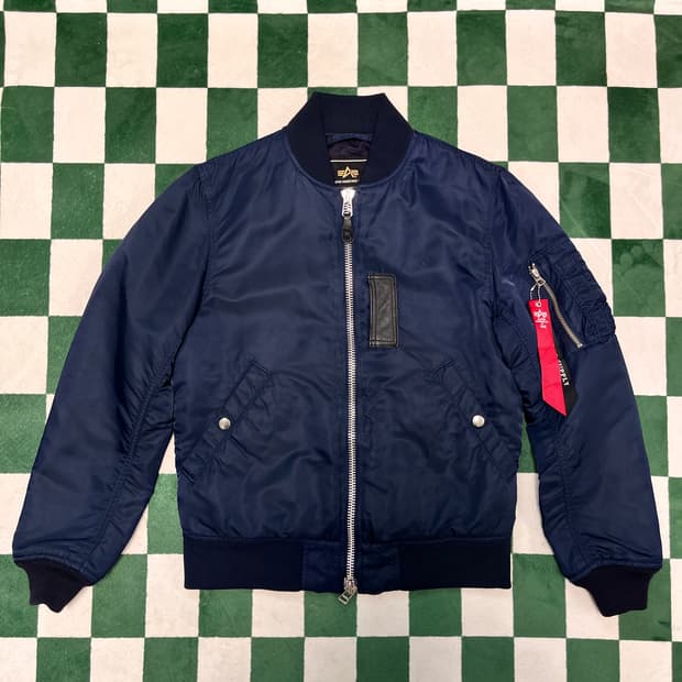 알파인더스트리 MA-1 플라이트 봄버 자켓 네이비