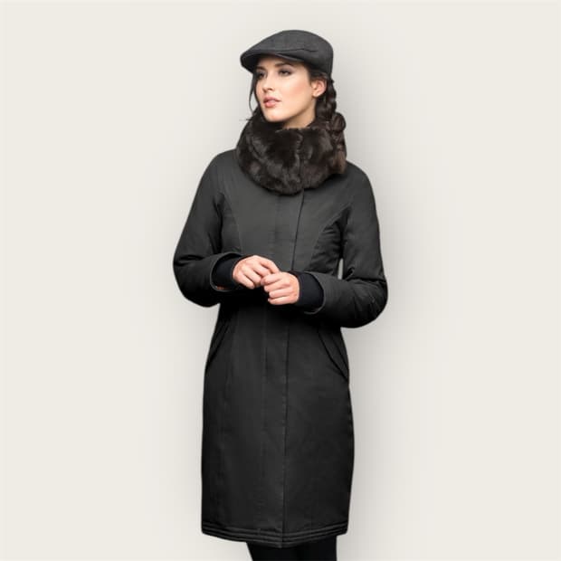 S/ 노비스 테일러 퍼 트림 롱패딩 점퍼