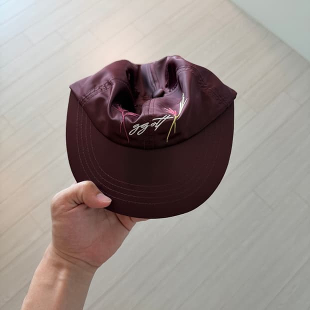 [1회착] ggott Satin cap (Burgundy)