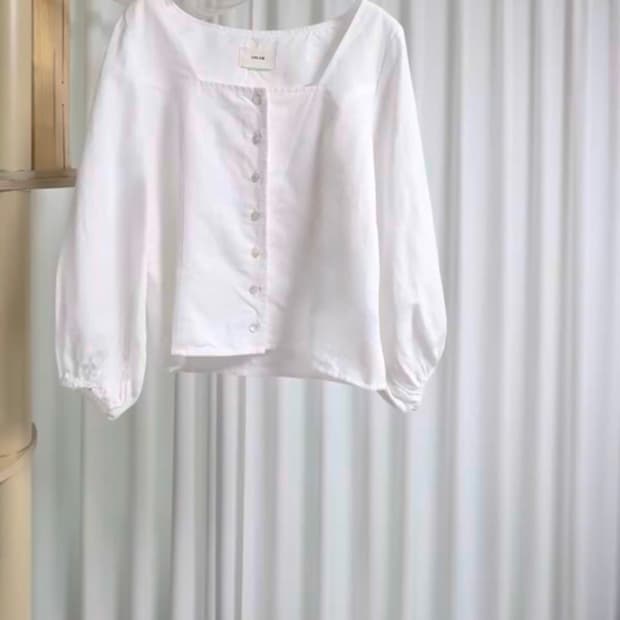 스모키앨리스 린넨 밴딩 블라우스 (CREAM)