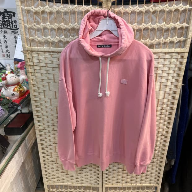 66/21ss 정품 아크네스튜디오 페이스로고 브러쉬 핑크후드팝니다