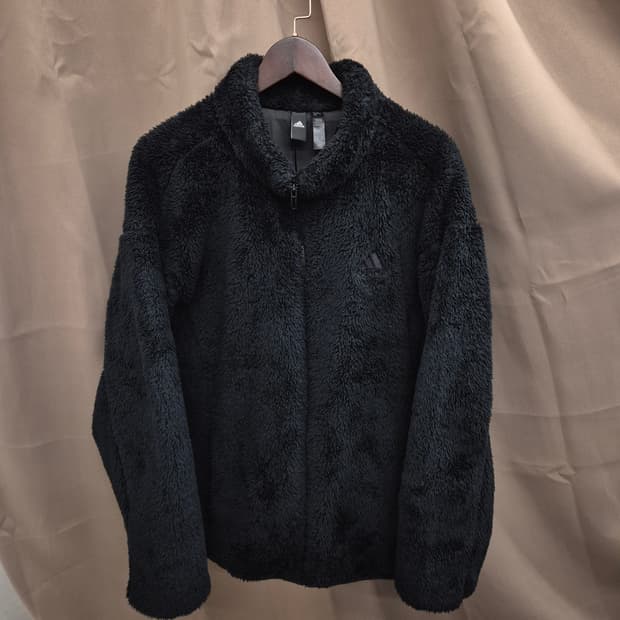 아디다스 블랙 플리스 자켓  3XL