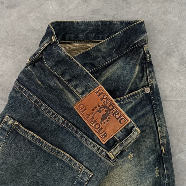 HYSTERIC GLAMOUR 히스테릭글래머 포켓 스터드 데님 팬츠
