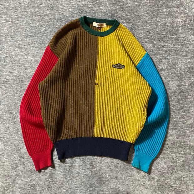 -90s Dolce 컬러브록 울 니트
