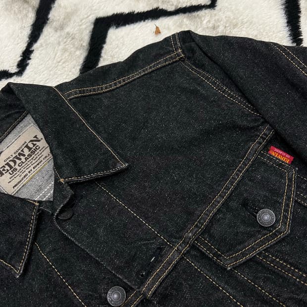 [XL]EDWIN 재팬 80s 클래식 데님 자켓/흑청