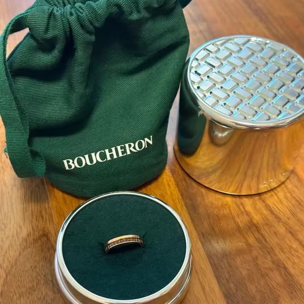 부쉐론 콰트로 클래식 로즈골드/브라운 50호 반지