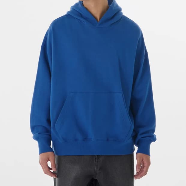 무신사 스탠타드 루즈 후드티(블루)