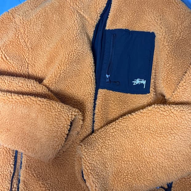 스투시8볼 쉐르파 오렌지 xxl