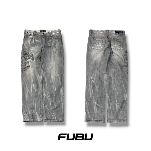  푸부 그래픽 데님팬츠 y14126