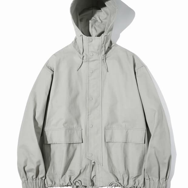 파르티멘토 코드 후드 집업 자켓 스모크레이 L