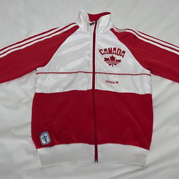 아디다스 캐나다 트랙탑 져지 레드/화이트