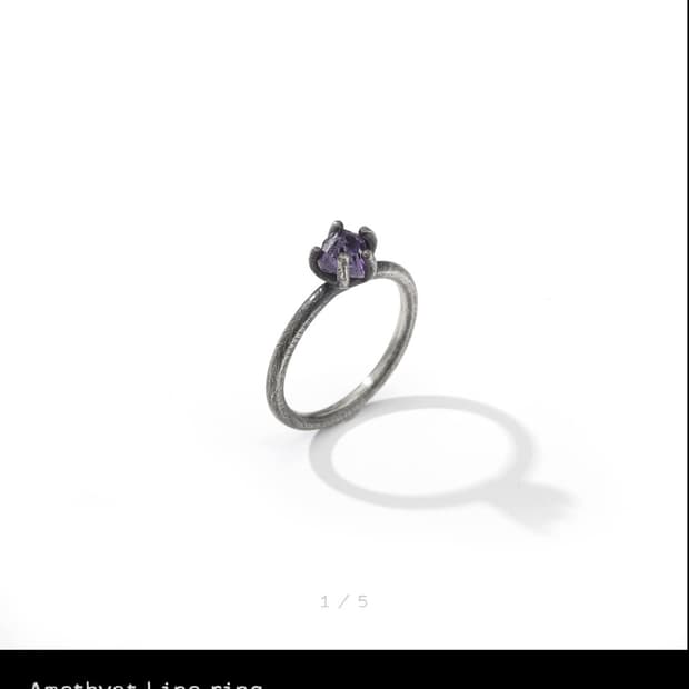 비주류 Amethyst Line ring(10.5호)