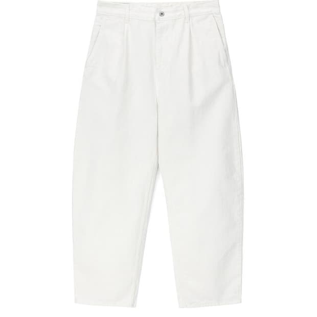 아트이프액츠 원턱 커브드 데님 오프화이트