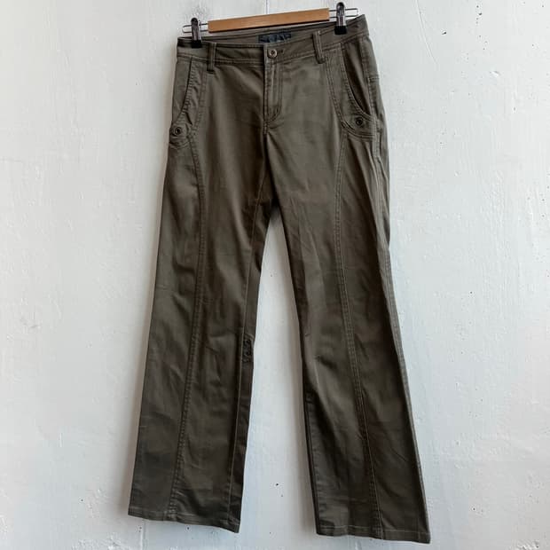 MAXOU JPN 로우라이즈 세미부츠 팬츠 우먼즈