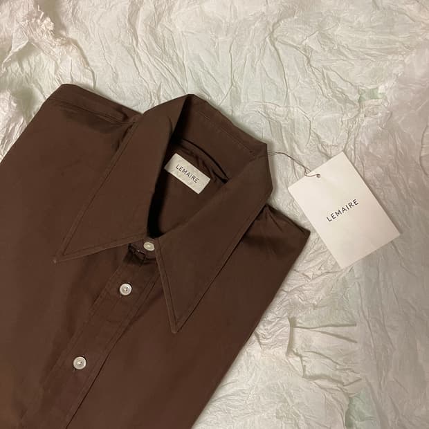 (48) 르메르 19FW 라지카라 셔츠 브라운