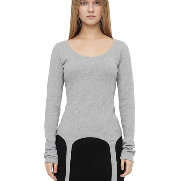 세릭 CERRIC GARTER LINE TOP / GRAY