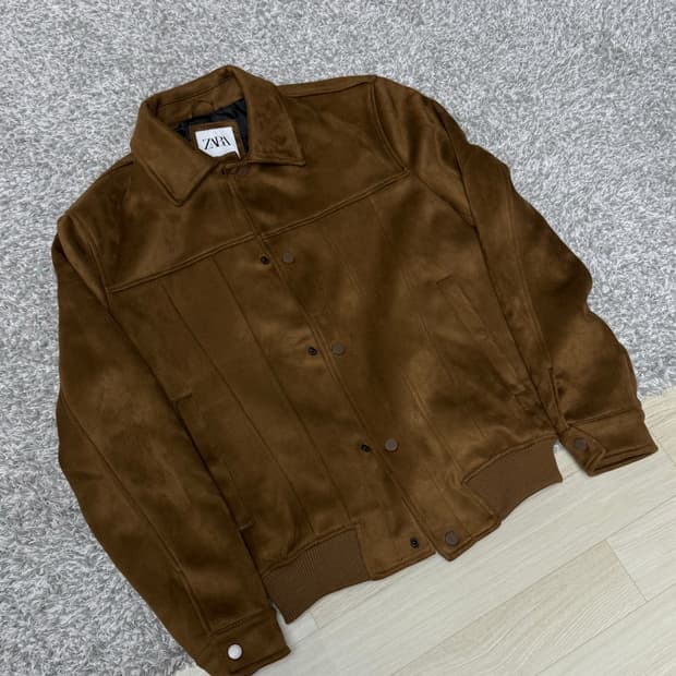 자라 에코 스웨이드 자켓