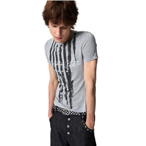 B.ACCESS Star Flag Graphic Slim T-Shirt 