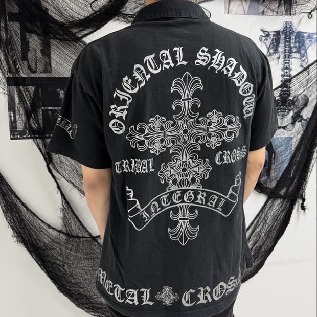 00s cross printing detail collar halfsle
