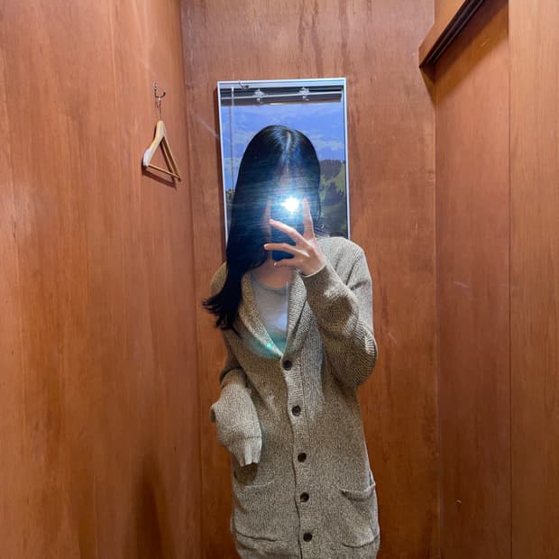 (XL) Lauren 로렌 랄프 로렌 숄 카라 버튼 니트 가디건