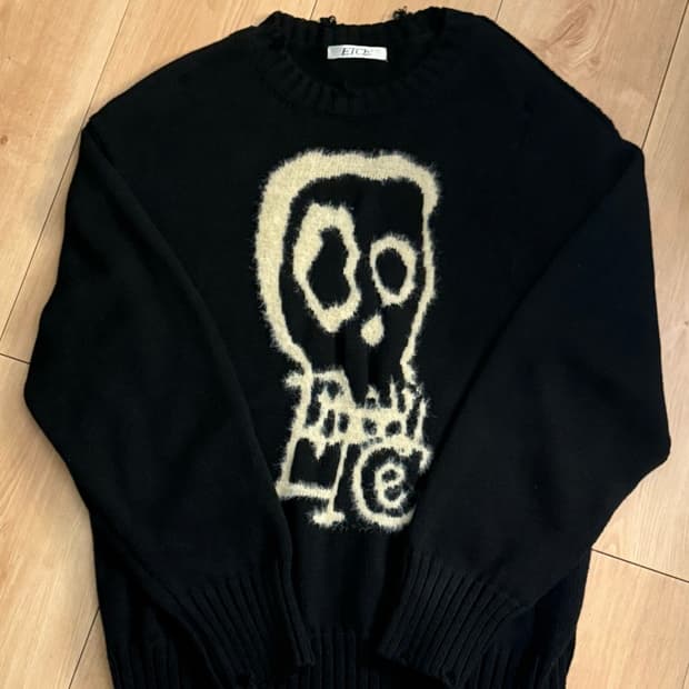 etce 스컬 코튼 니트