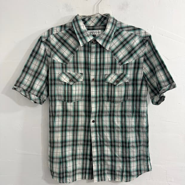 klein plus check pocket shirt