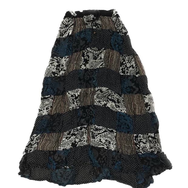 빈티지 패치워크 모리걸 히피 롱스커트