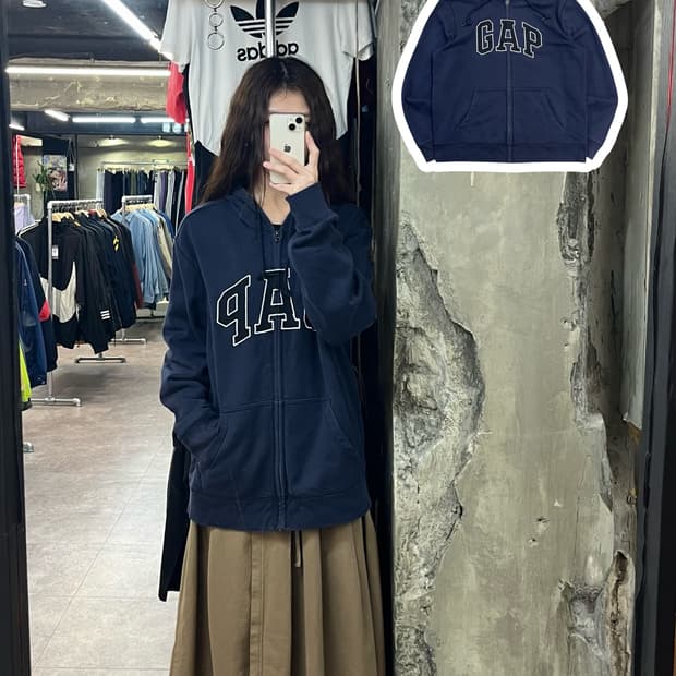 갭 후드집업 네이비 L #csz2383