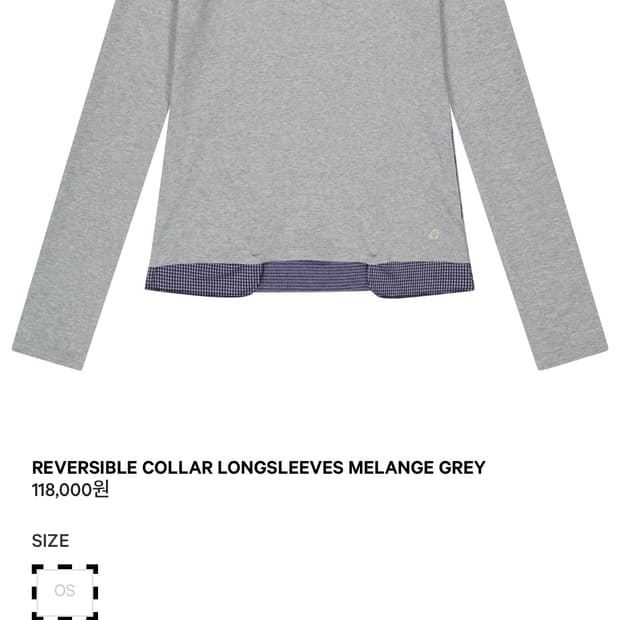 REVERSIBLE COLLAR LONGSLEEVES MELANGE GR