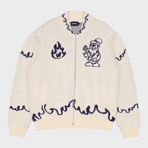 위캔더스 니트 집업 L