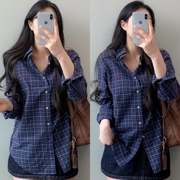 폴로 체크 셔츠 