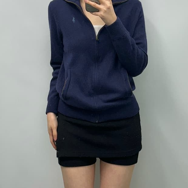폴로 랄프로렌 신형 네이비 투웨이 니트 집업