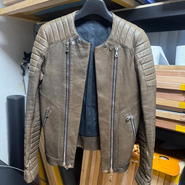 13ss 발망 balmain 가죽 라이더 자켓