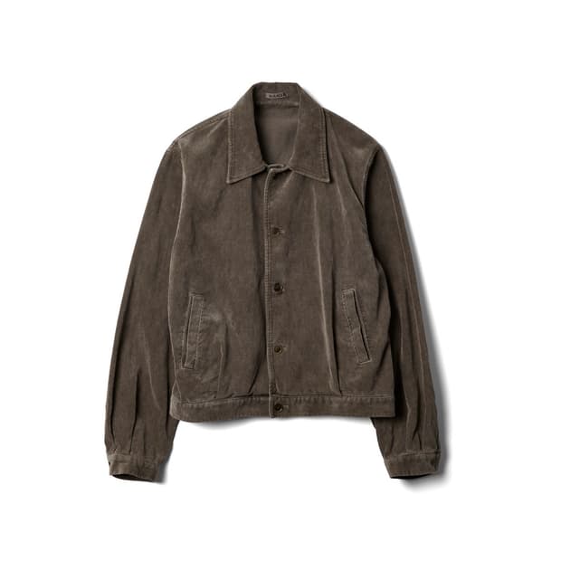 오라리 피그먼트 다잉 코듀로이 블루종 3사이즈