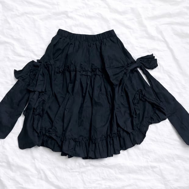 고딕 리본 프릴 리본 스커트