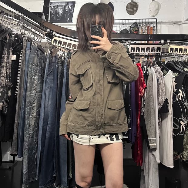 Y2K 카키 자켓