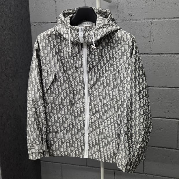 디올 오블리크 후드 바람막이 자켓 오버핏XS