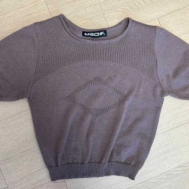 미스치프 롬버스 니트 반팔