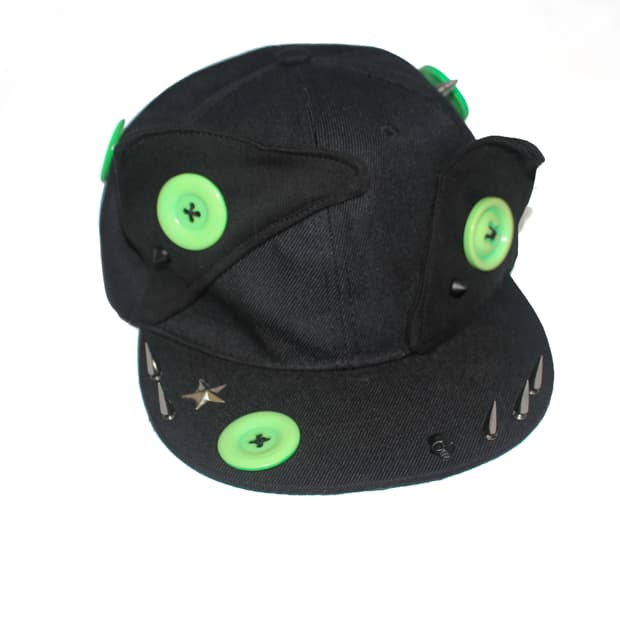 NEON-GREEN Cat-Ear spike snapback